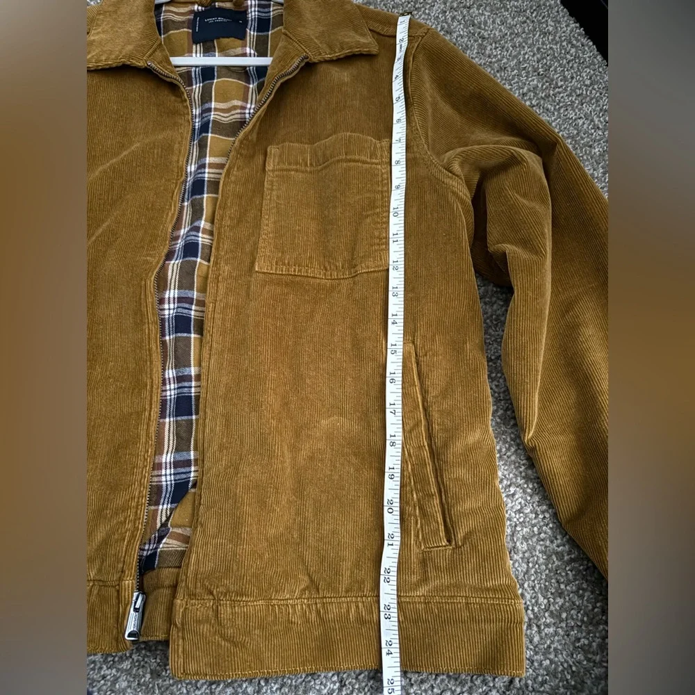 Lucky Brand Men's Corduroy Shirt Jacket in Mustard Brown